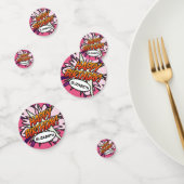 GELUKKIGE VERJAARDAG Pink Fun Retro Stripboek Confetti (Groep)