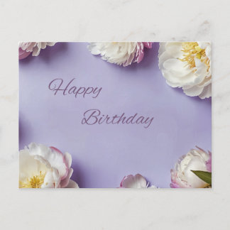 Gelukkige verjaardag Pioen Bloemen Briefkaart