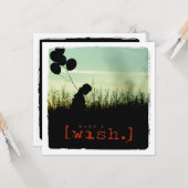 Gelukkige verjaardag platte fotokaart kaart (Voorkant / Achterkant in situ)