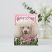 Gelukkige Verjaardag - Poedel Briefkaart (Staand voorkant)