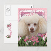 Gelukkige Verjaardag - Poedel Briefkaart (Voorkant / Achterkant)