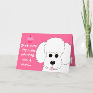 Gelukkige verjaardag! Poedel Dog Art Kaart
