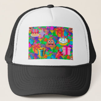 gelukkige verjaardag poep emoji trucker pet