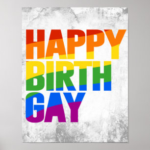 Gelukkige verjaardag poster