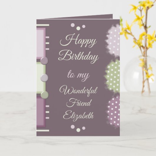 Gelukkige Verjaardag prachtige vriend pruim Kaart (Gele Bloem)