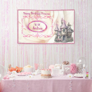 Gelukkige Verjaardag Prinses & Fairy Tale Party Ba Spandoek