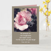 Gelukkige Verjaardag Psalm 103:4 Kaart (Gele Bloem)