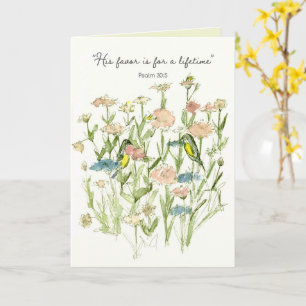 Gelukkige verjaardag Psalm 30 Schriftuur Vogels Bl Kaart