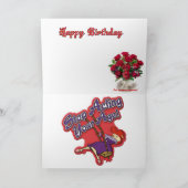 Gelukkige verjaardag Red Hatter Kaart (Binnen)