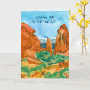 Gelukkige Verjaardag Red Rock Moab Mountains Kaart