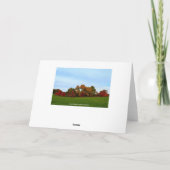 Gelukkige Verjaardag Rode Eiken Boom in de Herfst Kaart (Achterkant)