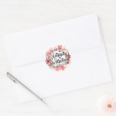 Gelukkige verjaardag ronde sticker (Envelop)
