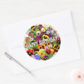 Gelukkige verjaardag ronde sticker (Envelop)