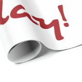 Gelukkige verjaardag! rood Casual schrift Cadeaupapier (Rol Hoek)