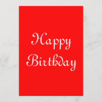 Gelukkige verjaardag. Rood en wit. Personaliseer