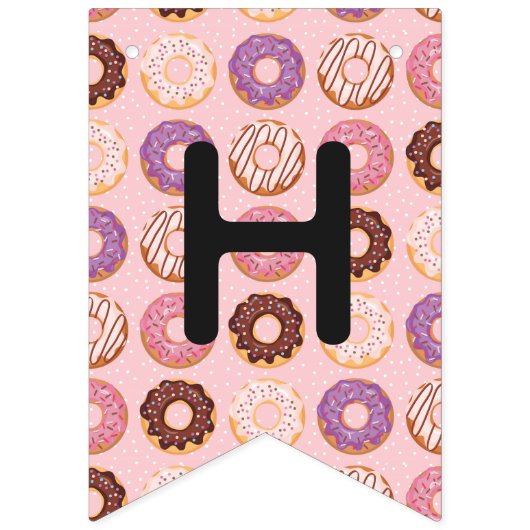 GELUKKIGE VERJAARDAG roze ijsdonuts liefste één pa Vlaggetjes (Tweede vlag)