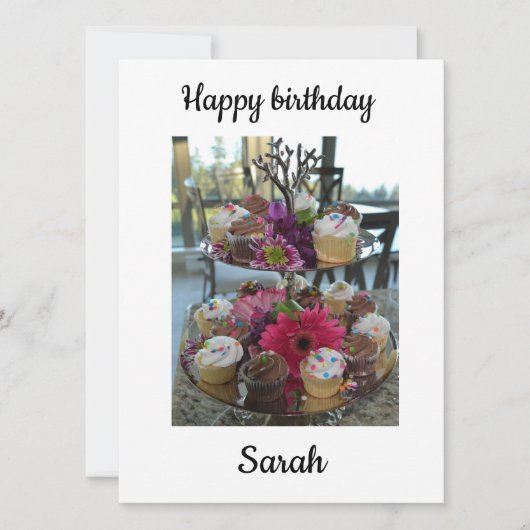 Gelukkige verjaardag Sarah Kaart (Voorkant)