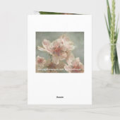 Gelukkige Verjaardag serene bloemenkaart Kaart (Achterkant)