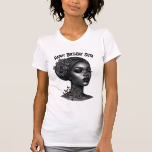 Gelukkige Verjaardag Sista zwart meisje magische m T-shirt