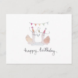 Gelukkige verjaardag slakken ansichtkaart briefkaart