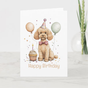 Gelukkige verjaardag Standaard Poodle Hond Kaart