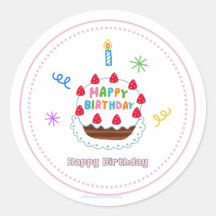 gelukkige verjaardag sticker leuke cake ballonnen