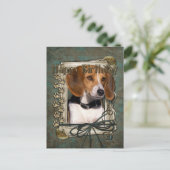 Gelukkige Verjaardag - Stone Paws - Beagle Briefkaart (Staand voorkant)