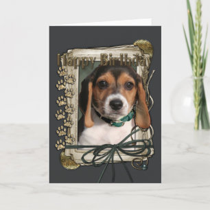 Gelukkige Verjaardag - Stone Paws - Beagle Puppy Kaart