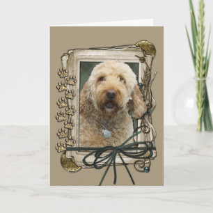 Gelukkige Verjaardag - Stone Paws - GoldenDoodle Kaart