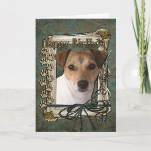 Gelukkige Verjaardag - Stone Paws - Jack Russell Kaart