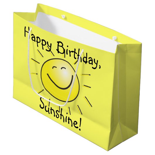 Gelukkige verjaardag, Sunshine! Large Cadeautasje (Voorkant Gekanteld)