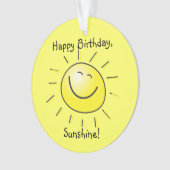 Gelukkige verjaardag, Sunshine! Ornament (voorkant)