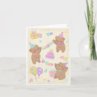 Gelukkige Verjaardag Teddy Bears Illustratie