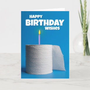 Gelukkige Verjaardag Toiletpapier Cake Coronavirus Feestdagen Kaart