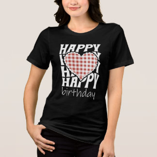 Gelukkige verjaardag Tri-Blend shirt