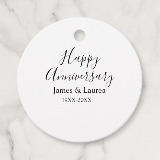 Gelukkige verjaardag trouwnaam datum jaar eenvoudi bedankjes labels (Voorkant)