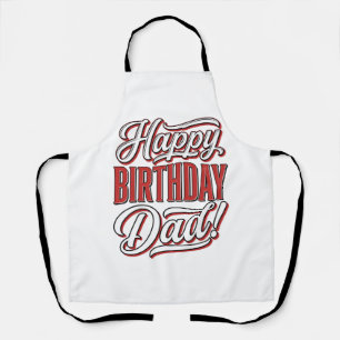 Gelukkige verjaardag Vader Vintage typografie shir Schort