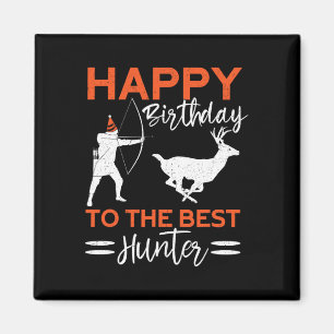 Gelukkige verjaardag van de beste jager plezier he magneet