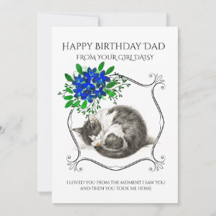 Gelukkige verjaardag van de Cat Holiday Kaart