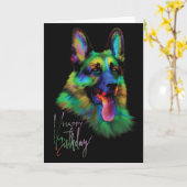 Gelukkige verjaardag van de Duitse herder Kaart (Gele Bloem)