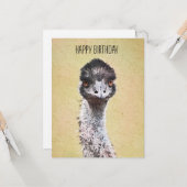 Gelukkige verjaardag van de EMU Kaart (Voorkant / Achterkant in situ)