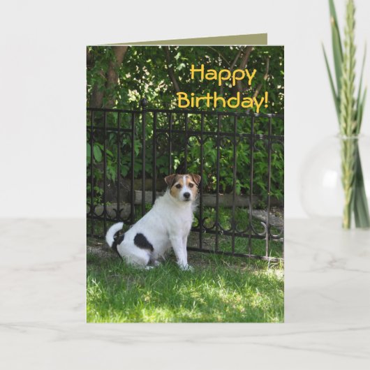 Gelukkige Verjaardag van de Hond Kaart (Voorkant)