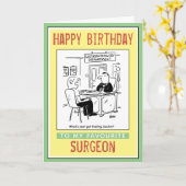 Gelukkige verjaardag van een chirurg kaart (Gele Bloem)