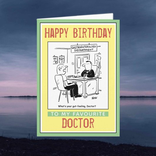 Gelukkige verjaardag van een dokter kaart