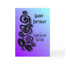 Gelukkige verjaardag van een fantastische zus werv