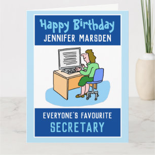 Gelukkige verjaardag van een secretaresse kaart