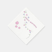 Gelukkige verjaardag van haar pastelkleuren servet (Hoek)