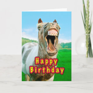 Gelukkige Verjaardag van het gelukkige paard Kaart