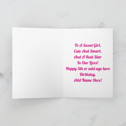 Gelukkige verjaardag van het kind kaart (Binnen)