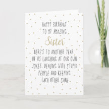 Gelukkige verjaardag van mijn geweldige zuster